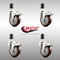 Service Caster 4 Inch 316SS Maroon Poly Swivel 1-5/8 Inch Expanding Stem Caster Set Lock Brake SCC-SS316TTLEX20S414-PPUB-MRN-158-4 - alternate 3